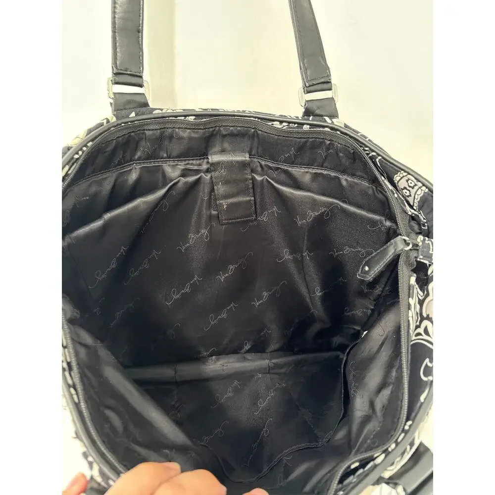Vera Bradley Zippered Tote in Midnight Paisley